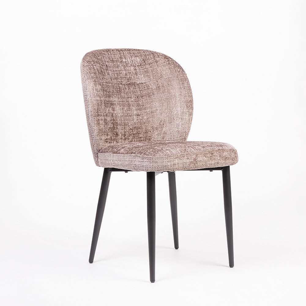 Velvet Lack Dining Chair with Metal