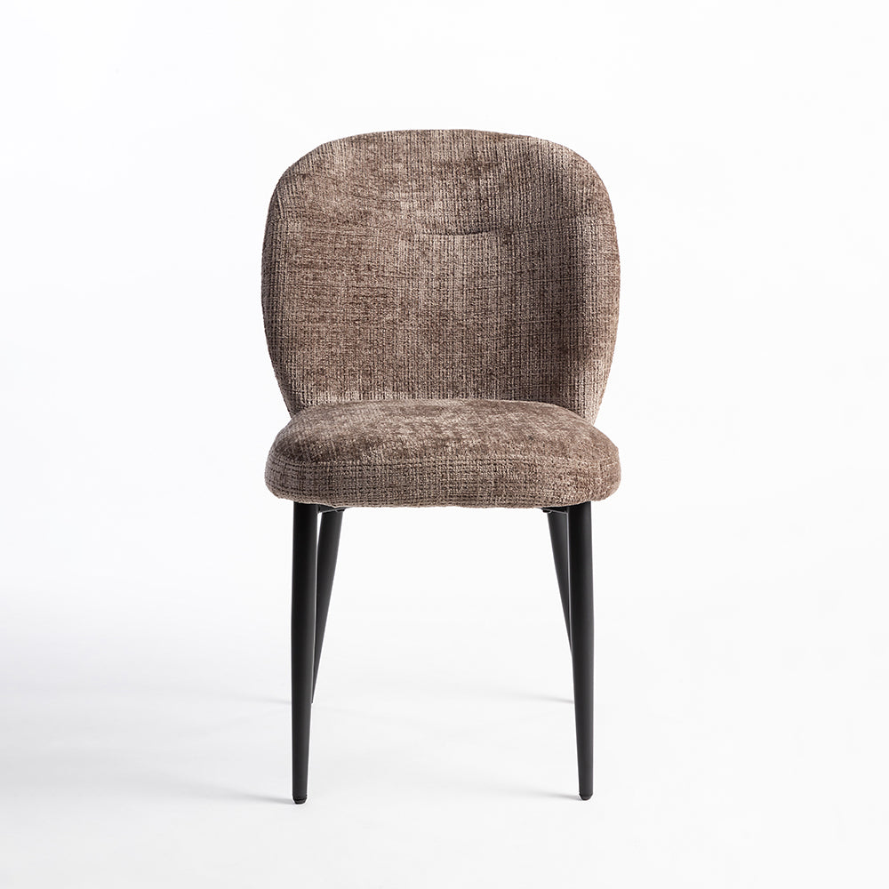 Velvet Lack Dining Chair with Metal