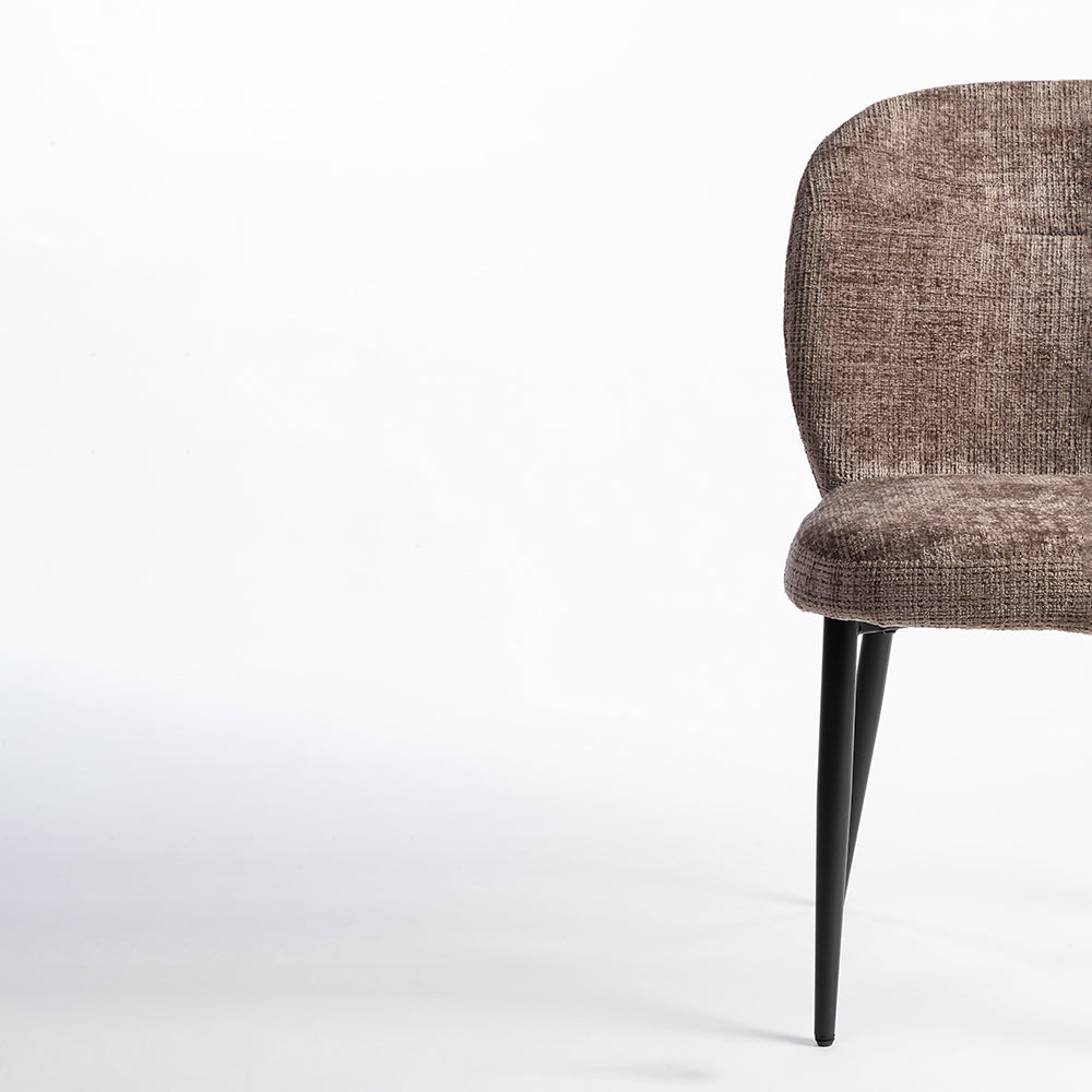 Velvet Lack Dining Chair with Metal
