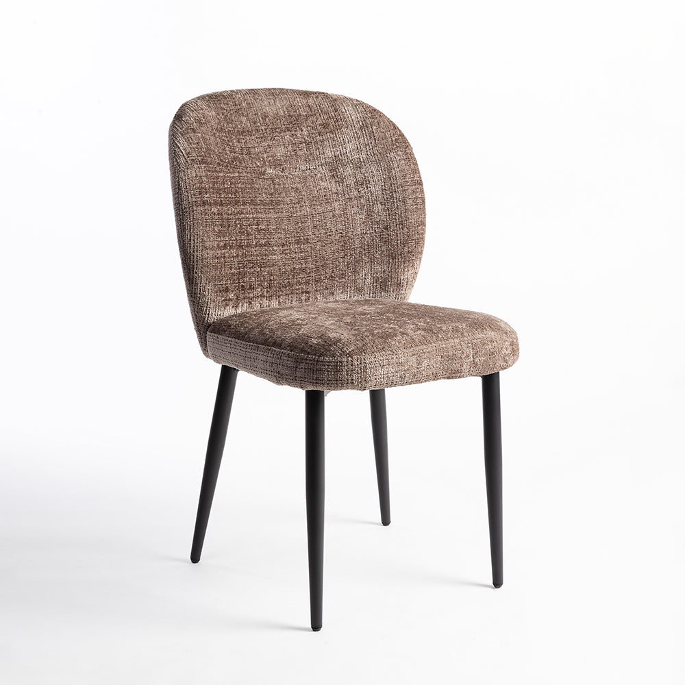 Velvet Lack Dining Chair with Metal