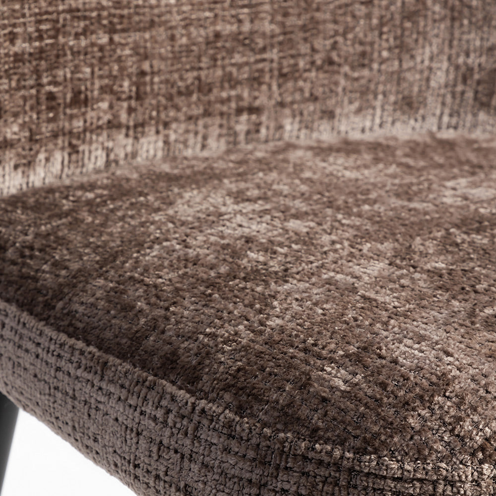 Velvet Lack Dining Chair with Metal