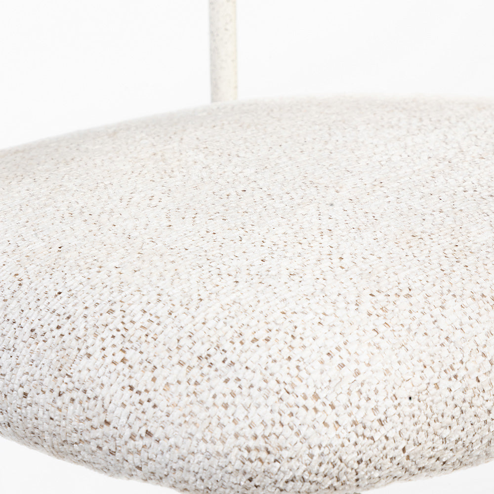 Boucle Aiko Dining Chair with Metal- Swivel
