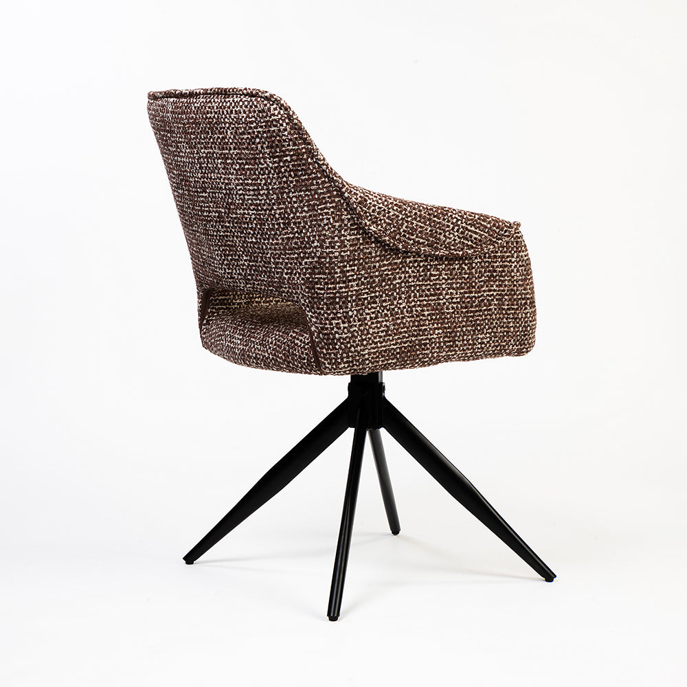 Boucle Wisko Dining Chair with Metal- Swivel