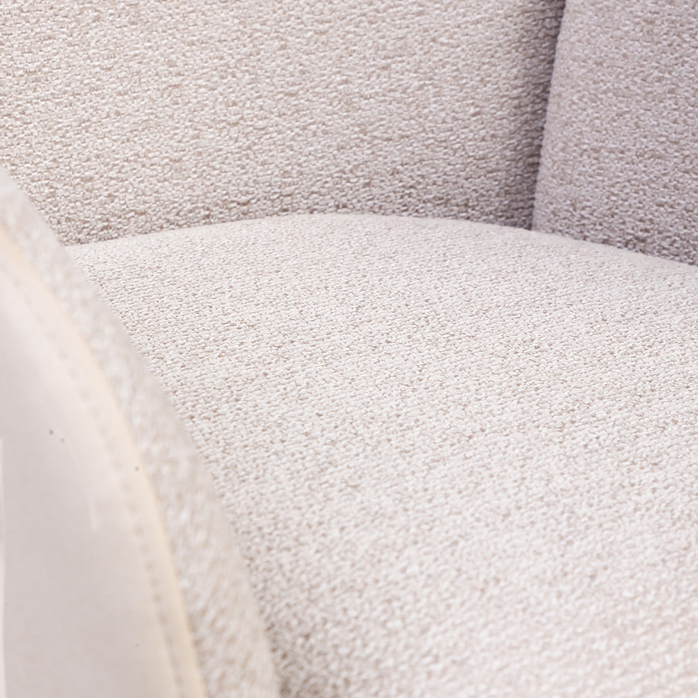 Boucle Siko Dining Chair with Metal- Swivel