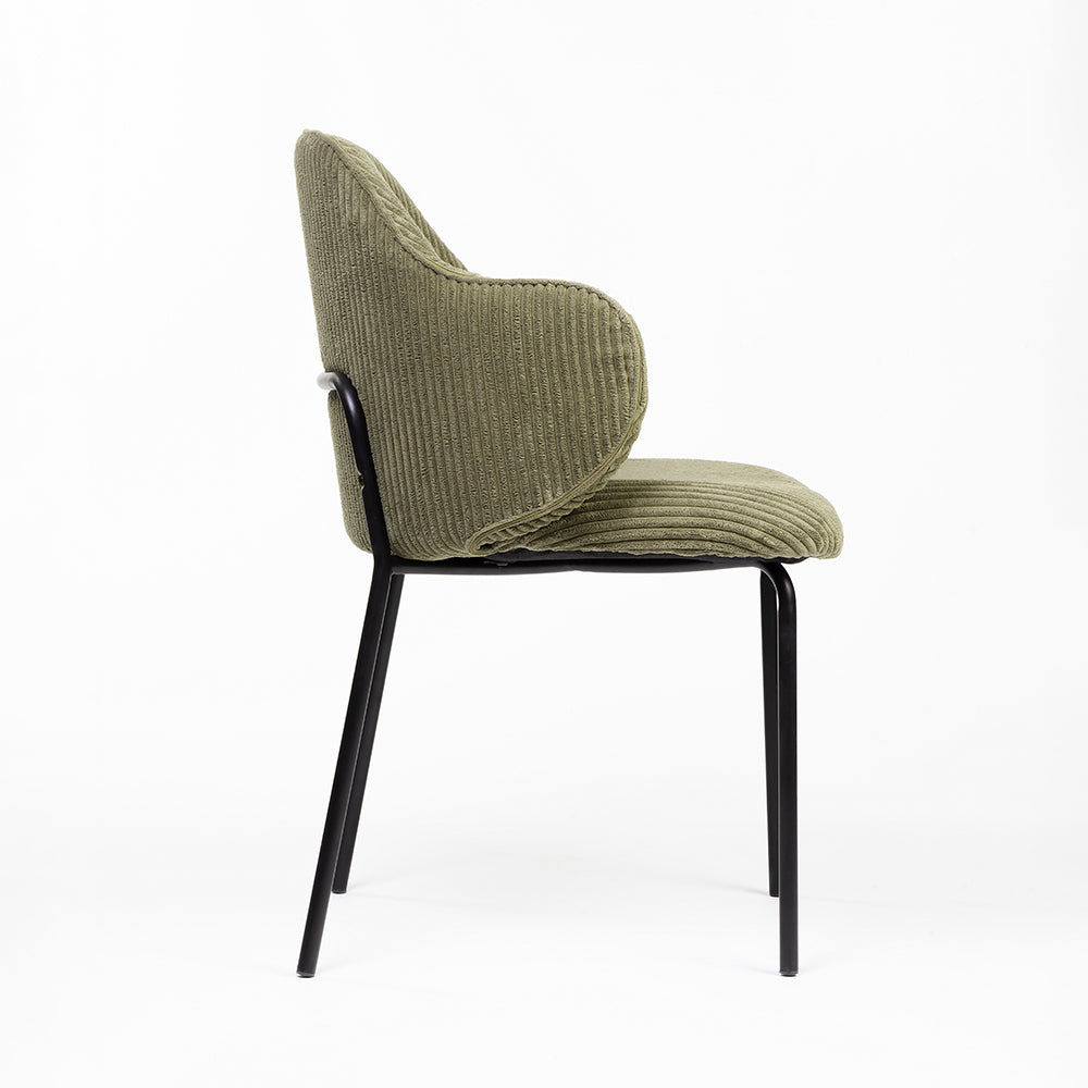 Choppa Velvet Dining Chair with Metal