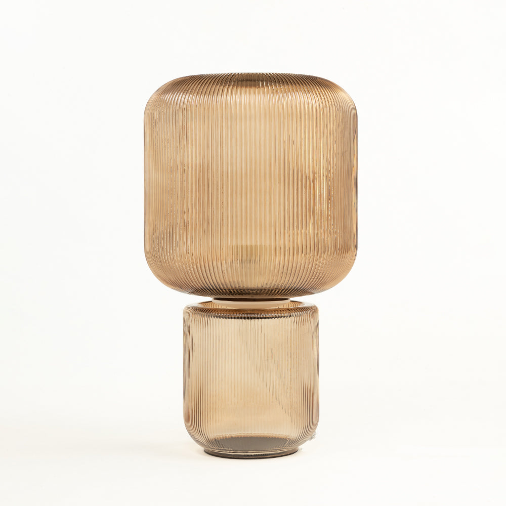 Murdun Glass Table Lamp - Brown