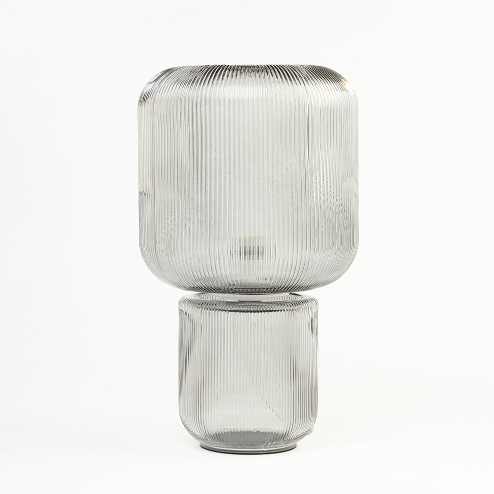 Murdun Glass Table Lamp - Smokey Grey