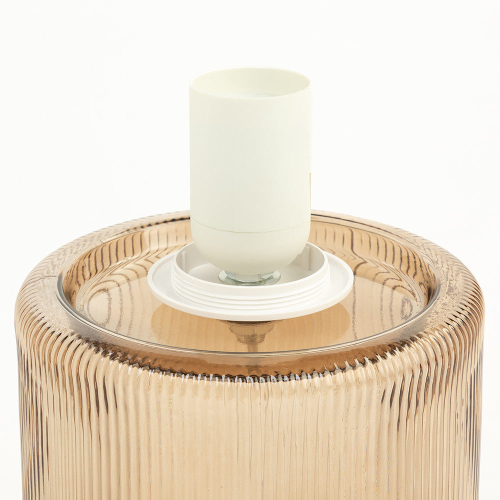 Murdun Glass Table Lamp - Brown