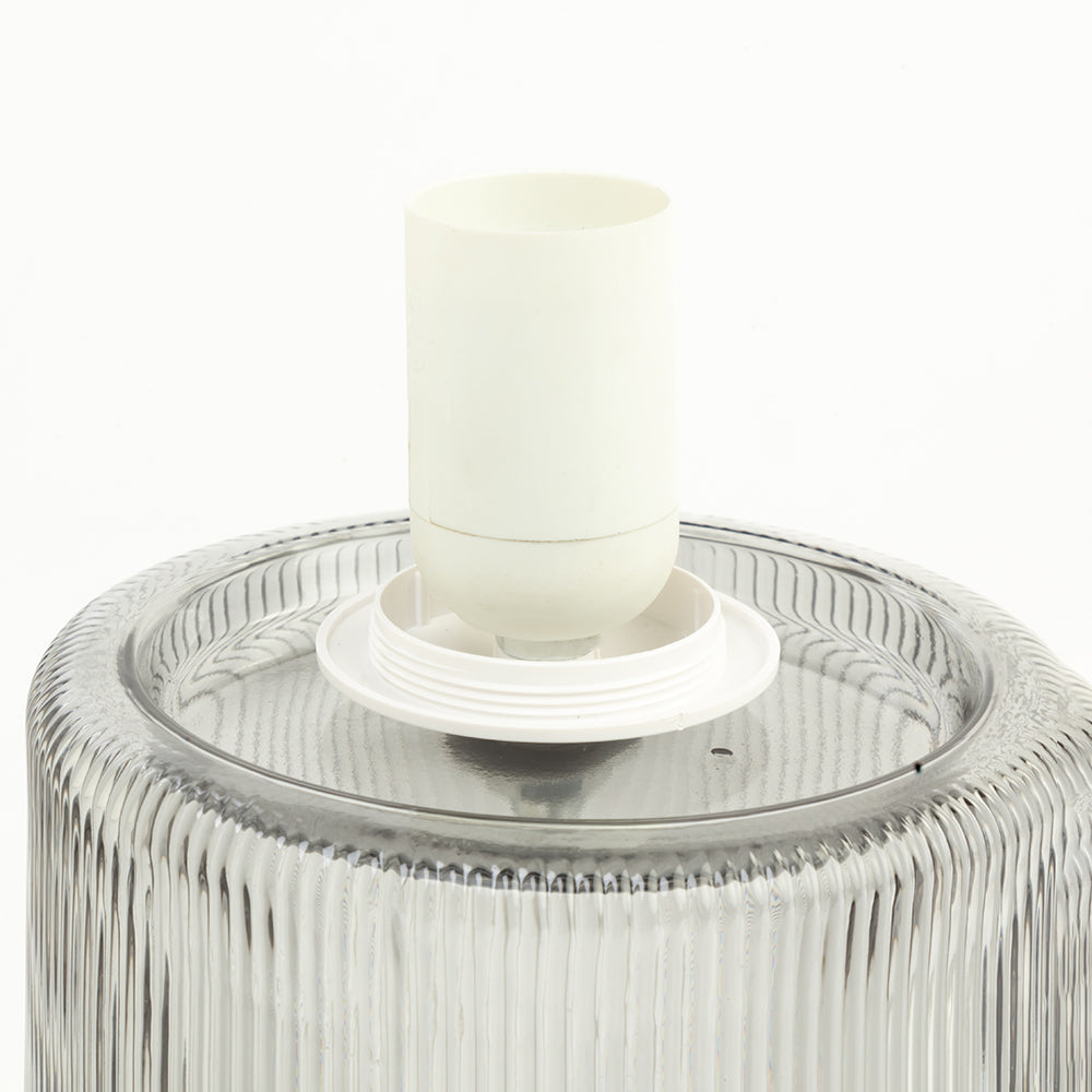 Murdun Glass Table Lamp - Smokey Grey