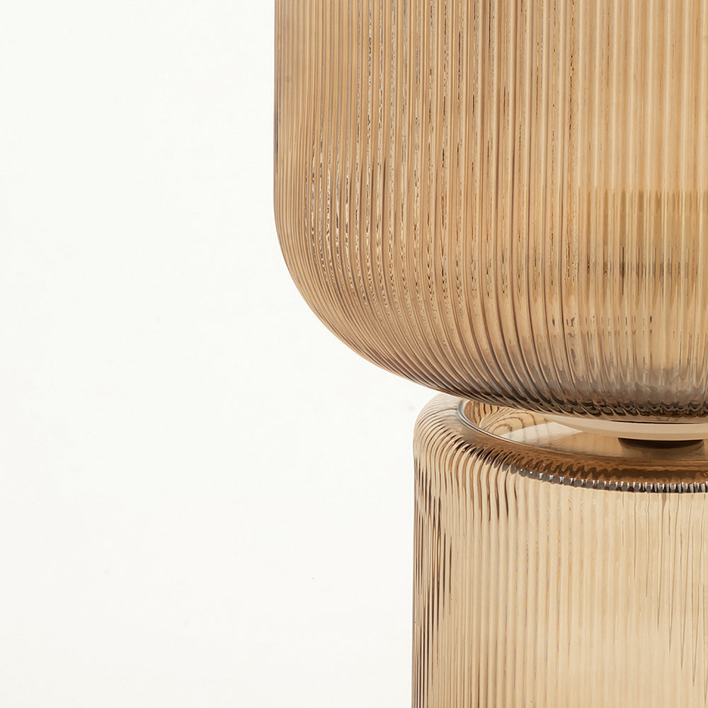 Murdun Glass Table Lamp - Brown