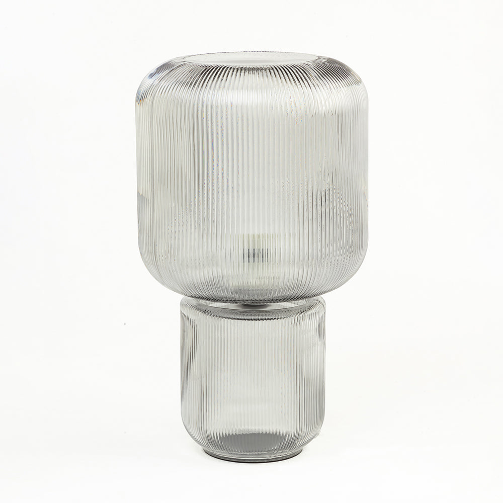 Murdun Glass Table Lamp - Smokey Grey