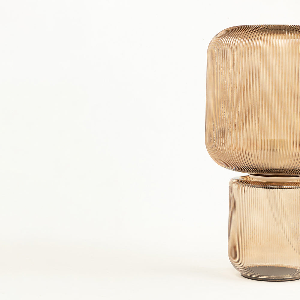 Murdun Glass Table Lamp - Brown