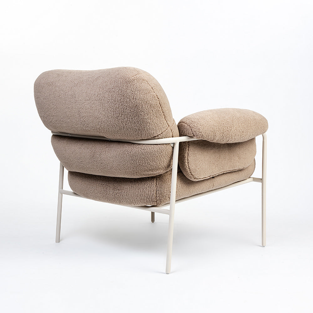 Osbour Boucle Chair with Wood
