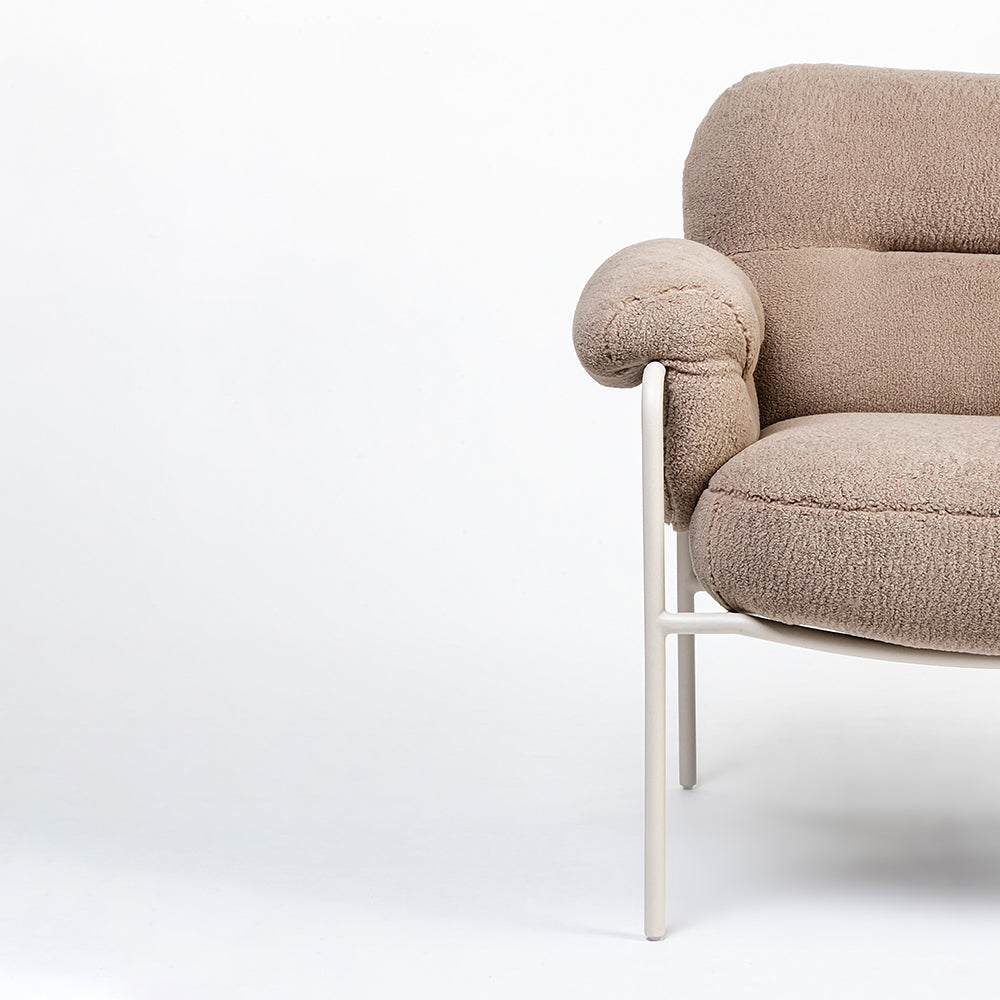 Osbour Boucle Chair with Wood