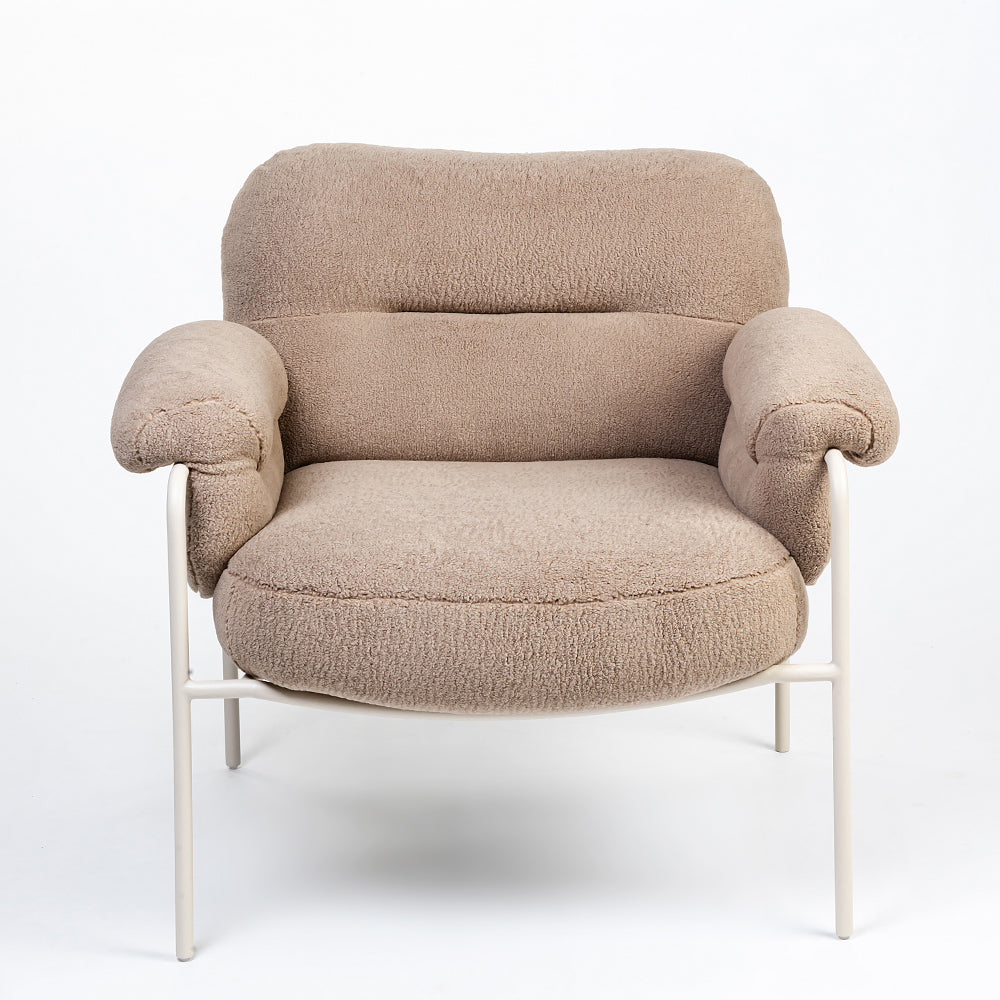 Osbour Boucle Chair with Wood