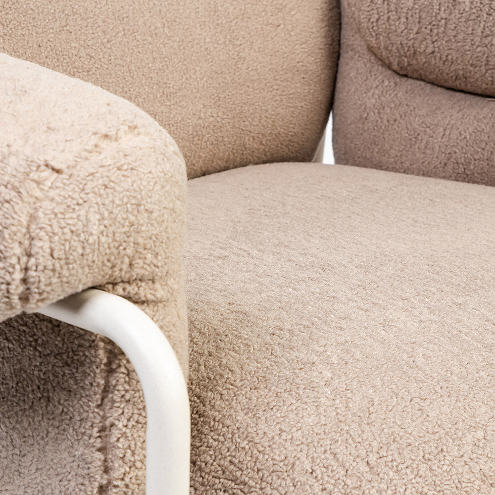 Osbour Boucle Chair with Wood