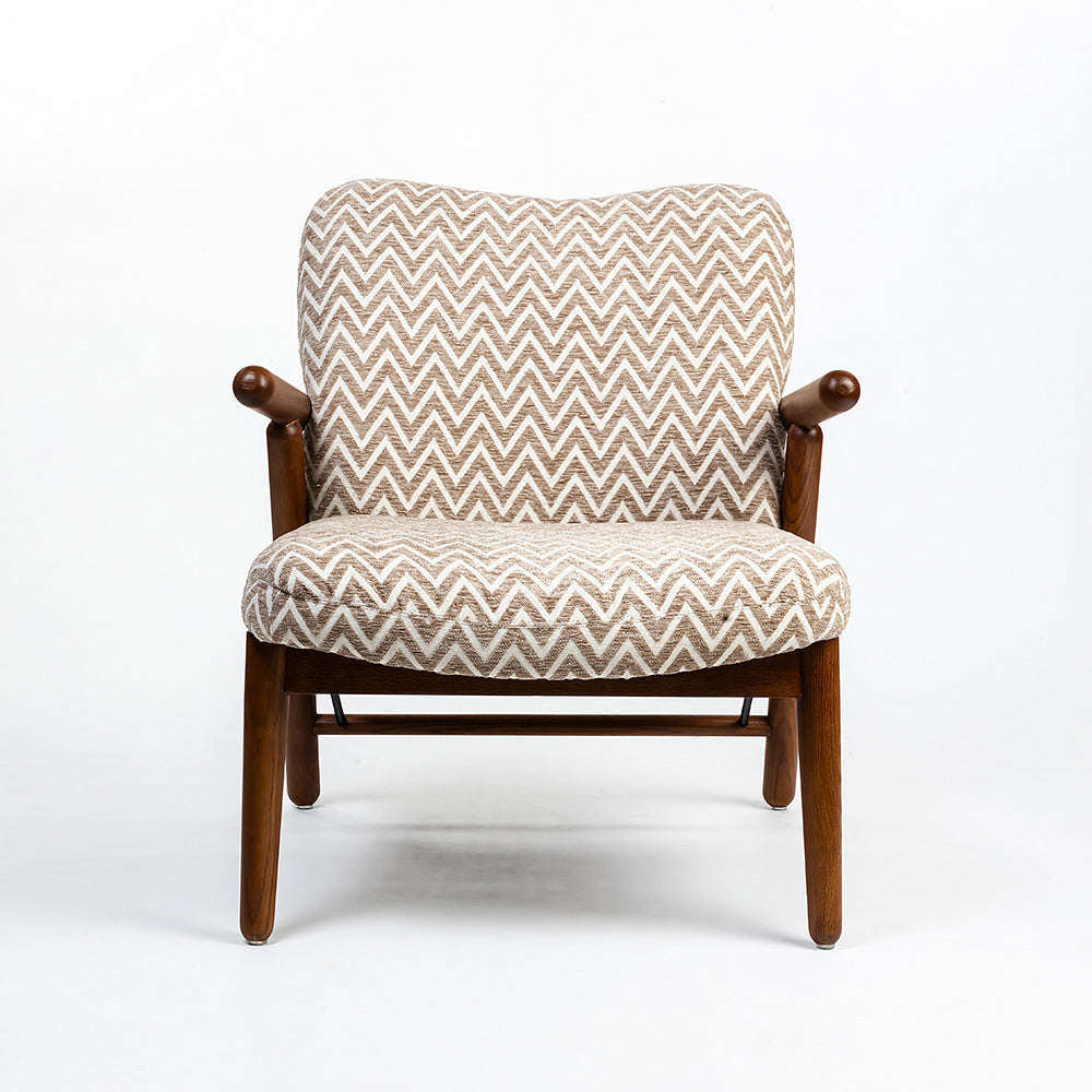 Thundon Cotton Chair with Wood