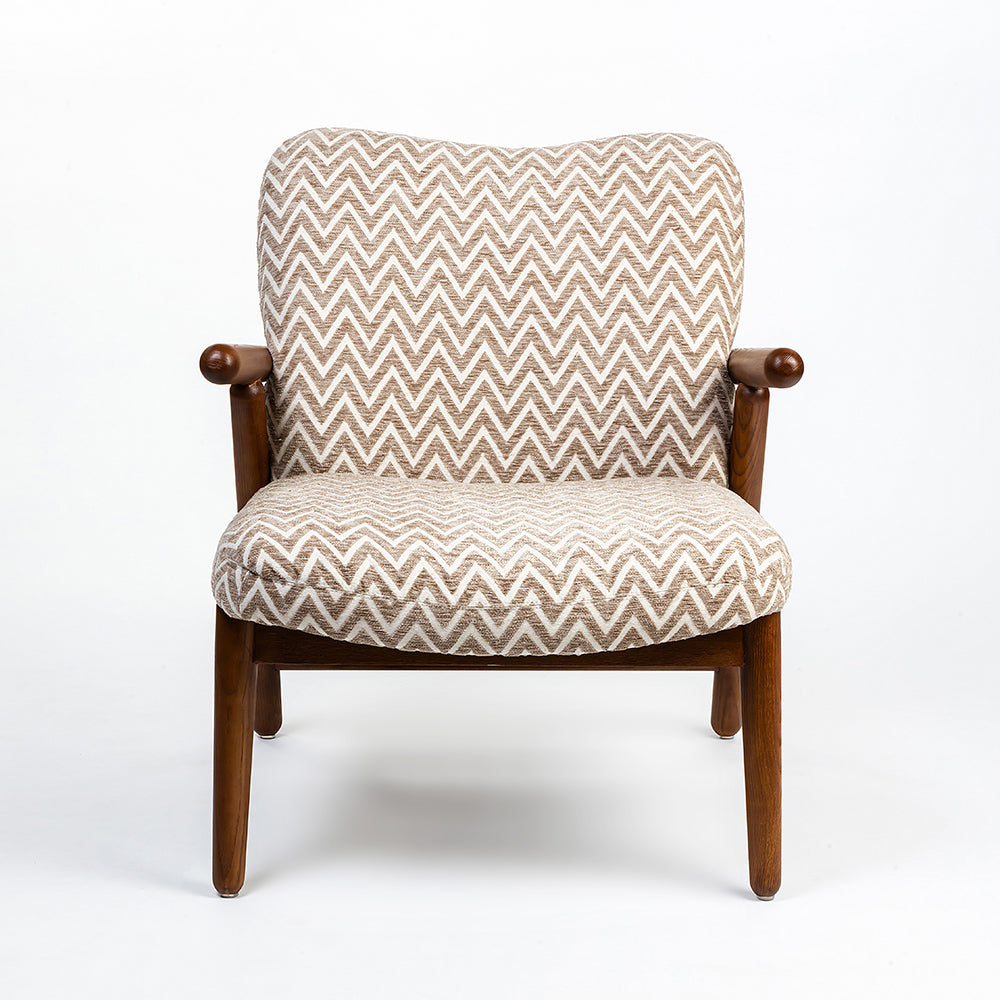 Thundon Cotton Chair with Wood