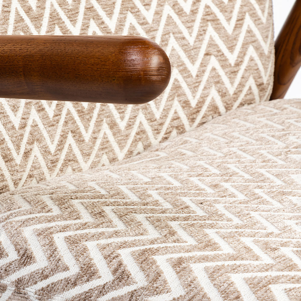 Thundon Cotton Chair with Wood