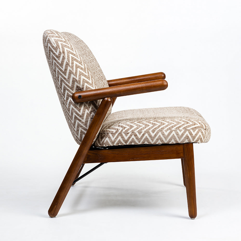 Thundon Cotton Chair with Wood