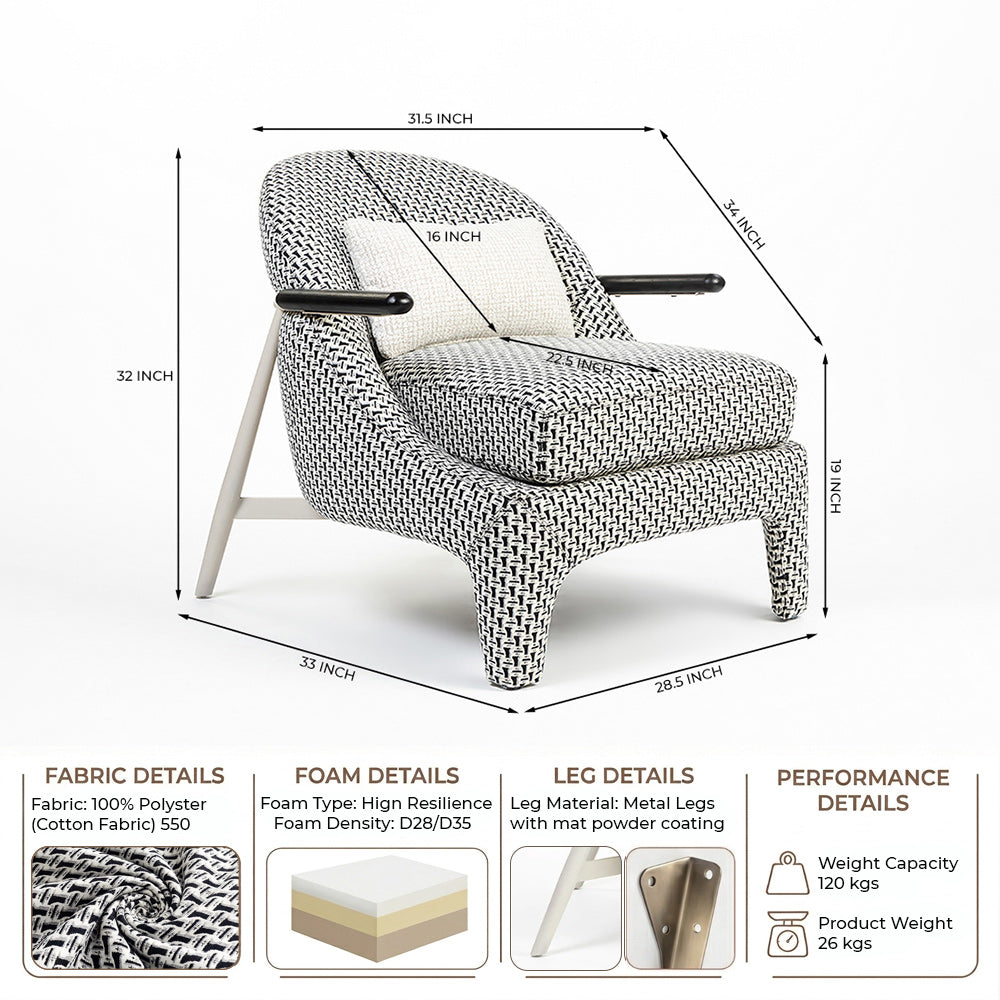 Walkr Cotton Arm Chair