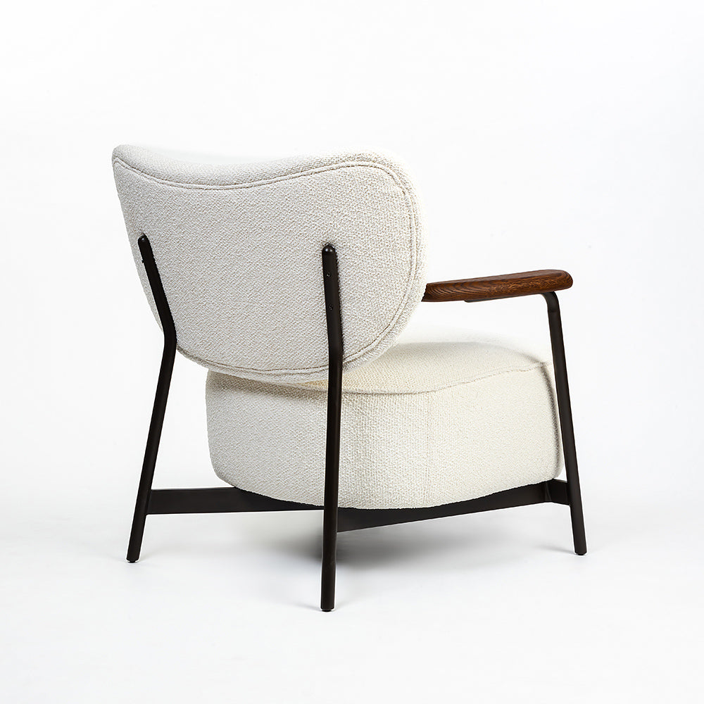 Nesis Boucle Chair with Wood
