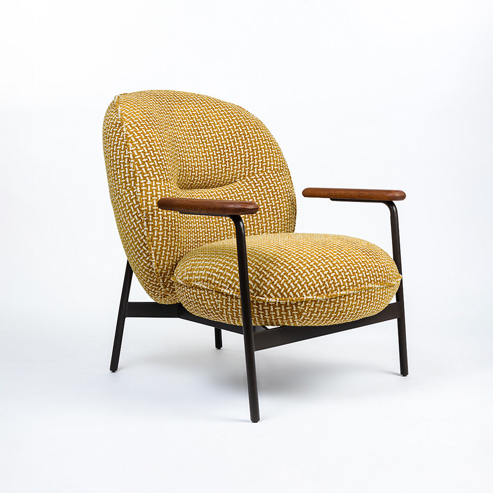 Vacayno Boucle Chair with Wood