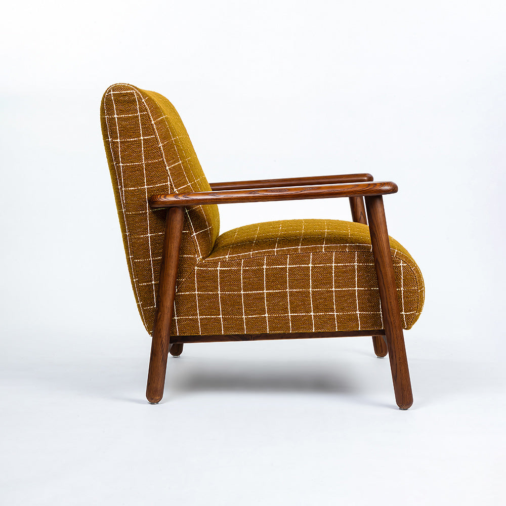 Sanei Boucle Chair with Wood