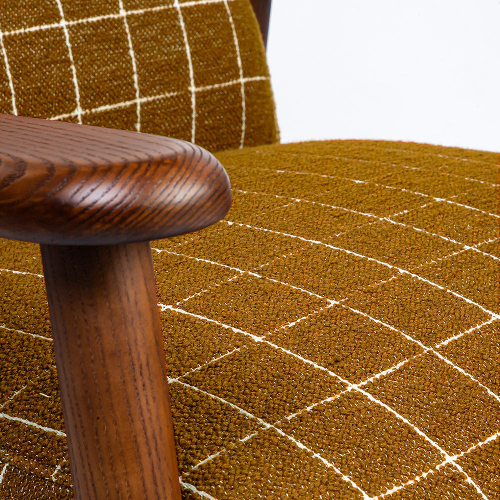 Sanei Boucle Chair with Wood