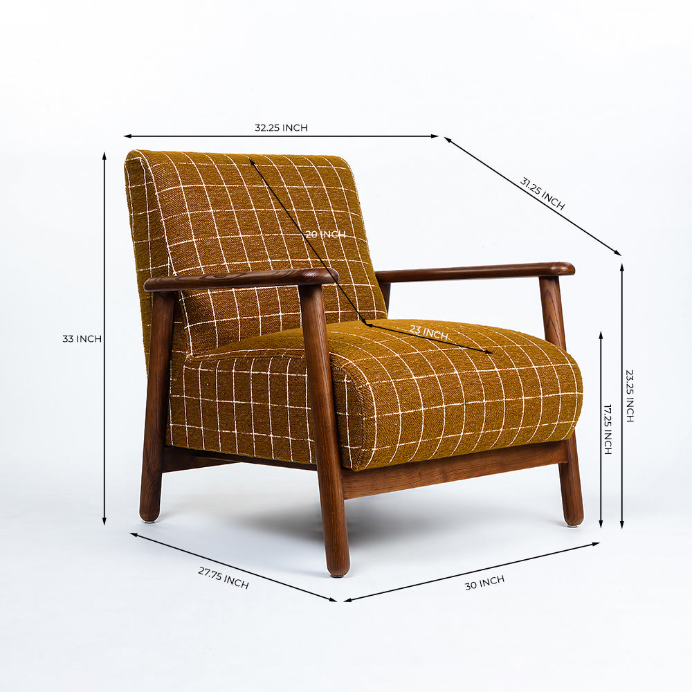 Sanei Boucle Chair with Wood