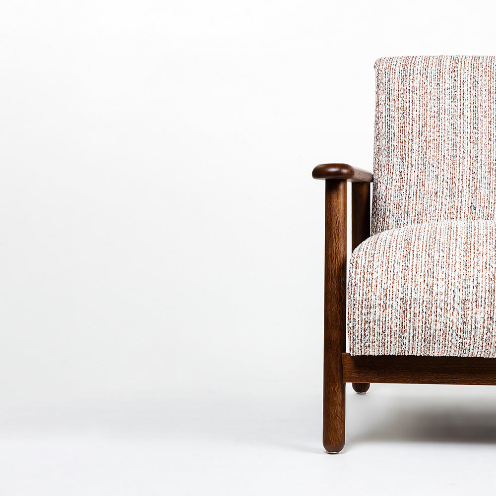 Florie Boucle Chair with Wood