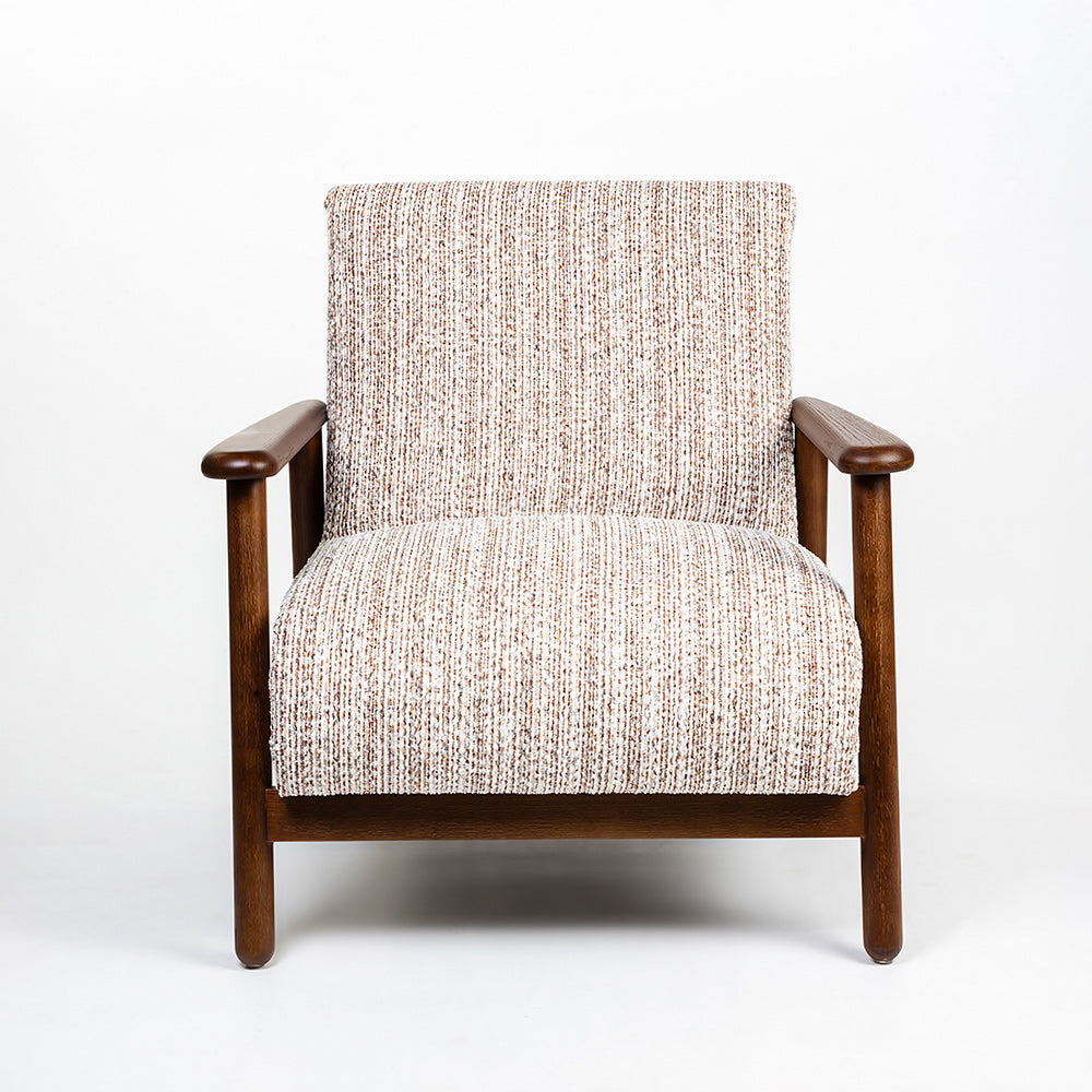 Florie Boucle Chair with Wood