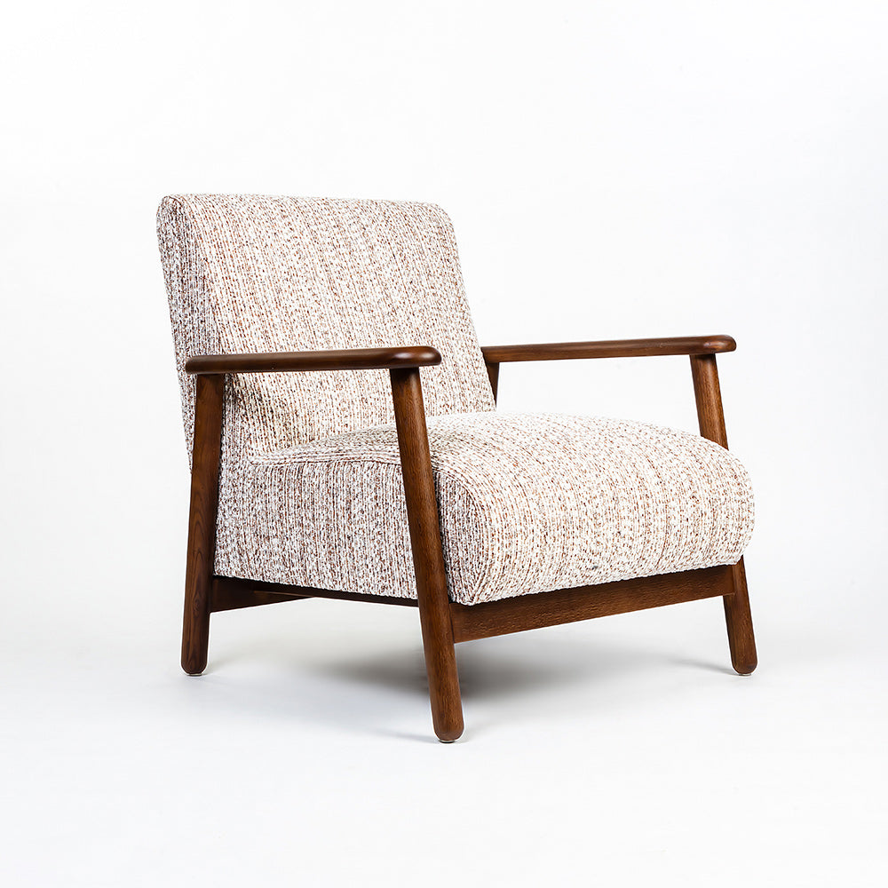 Florie Boucle Chair with Wood