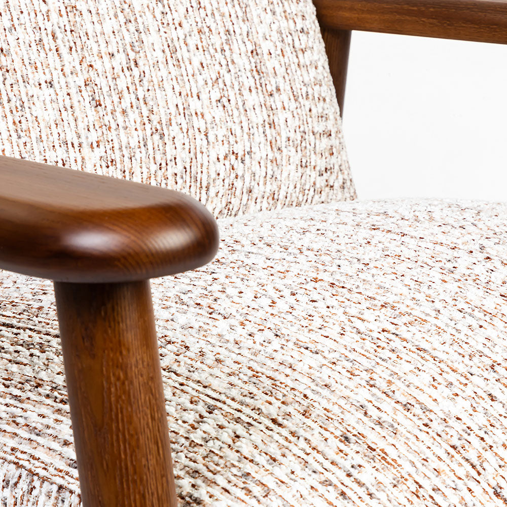 Florie Boucle Chair with Wood