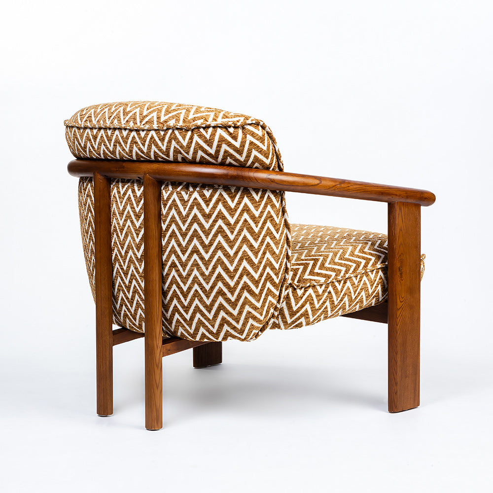Shyne Boucle Chair with Wood