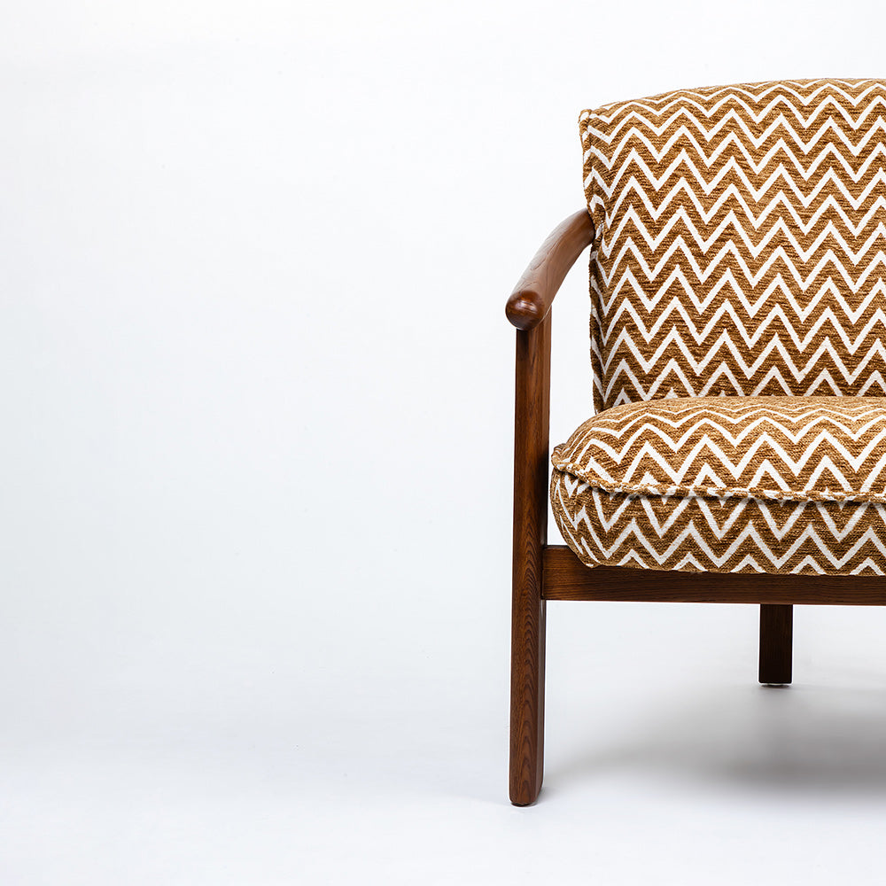 Shyne Boucle Chair with Wood