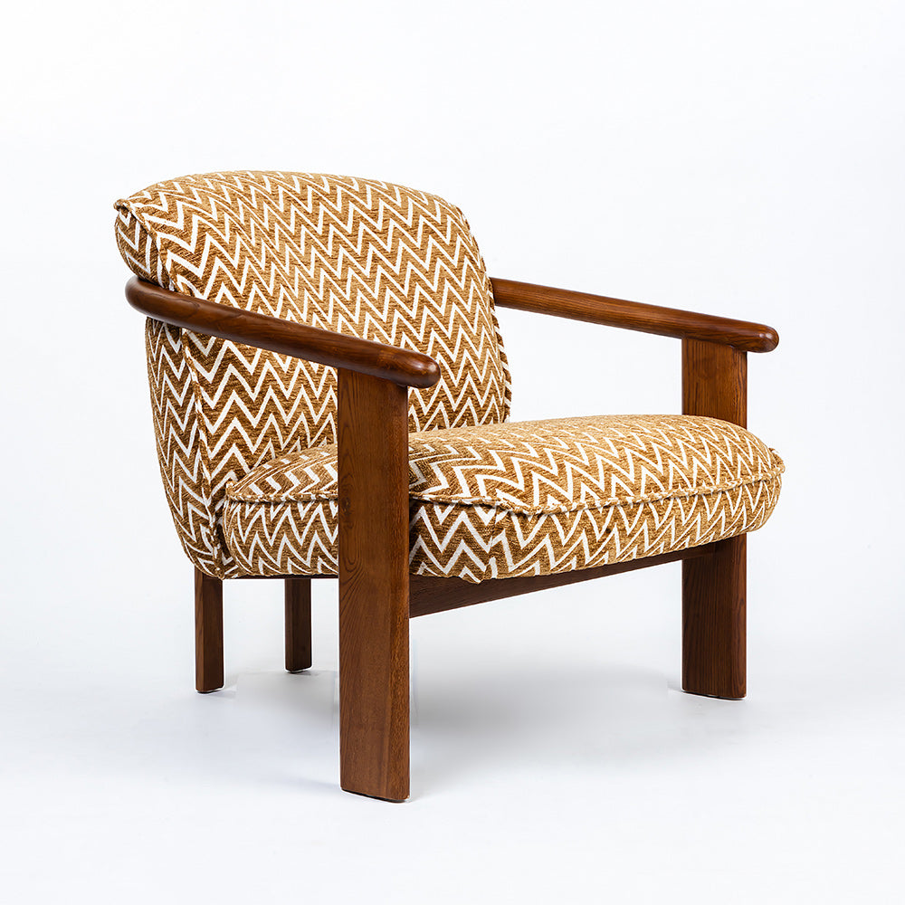 Shyne Boucle Chair with Wood