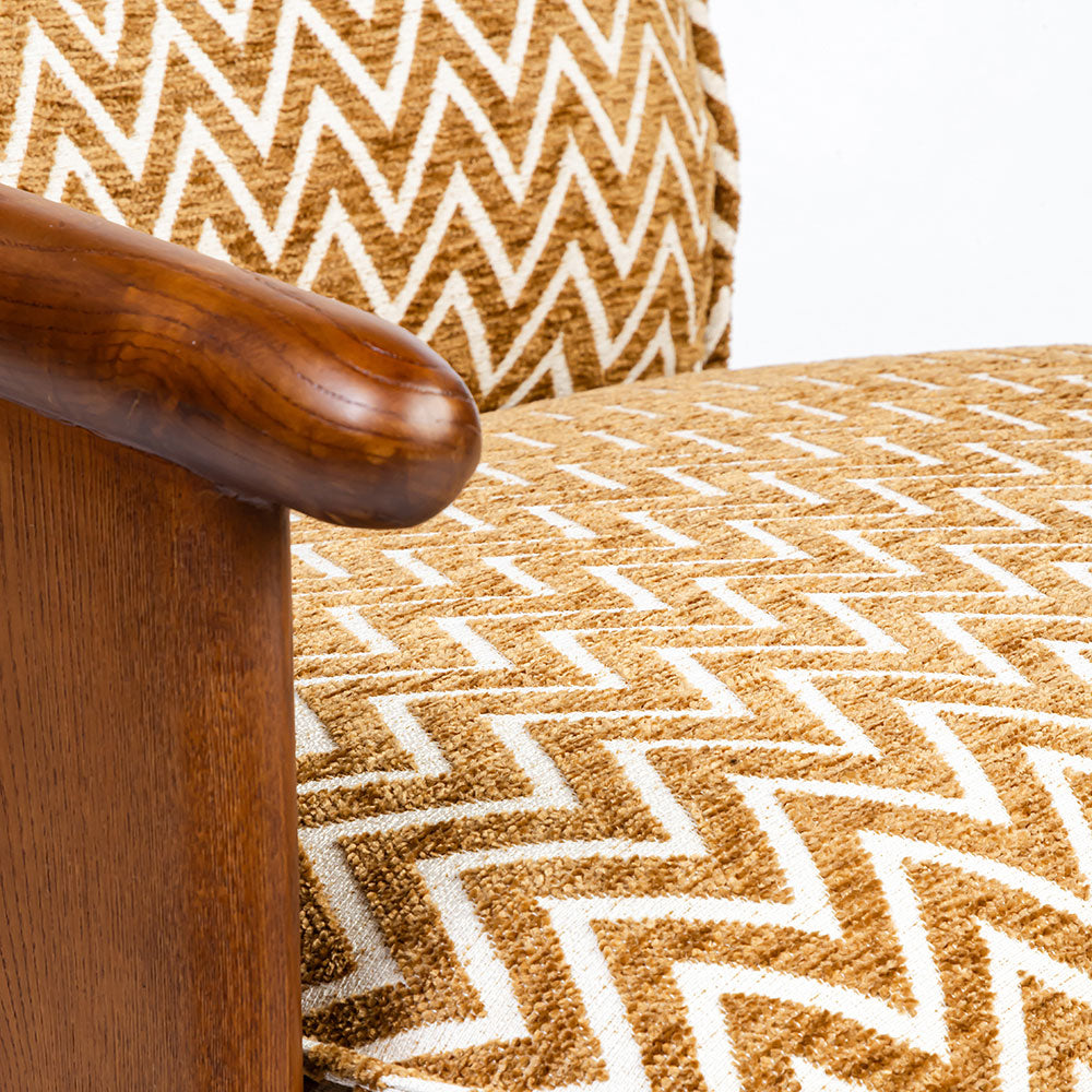 Shyne Boucle Chair with Wood