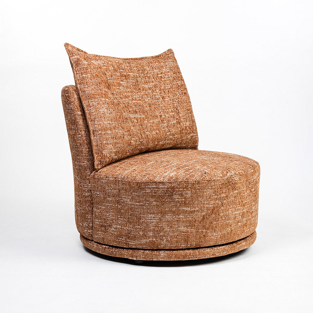 Samy Boucle Chair with Wood