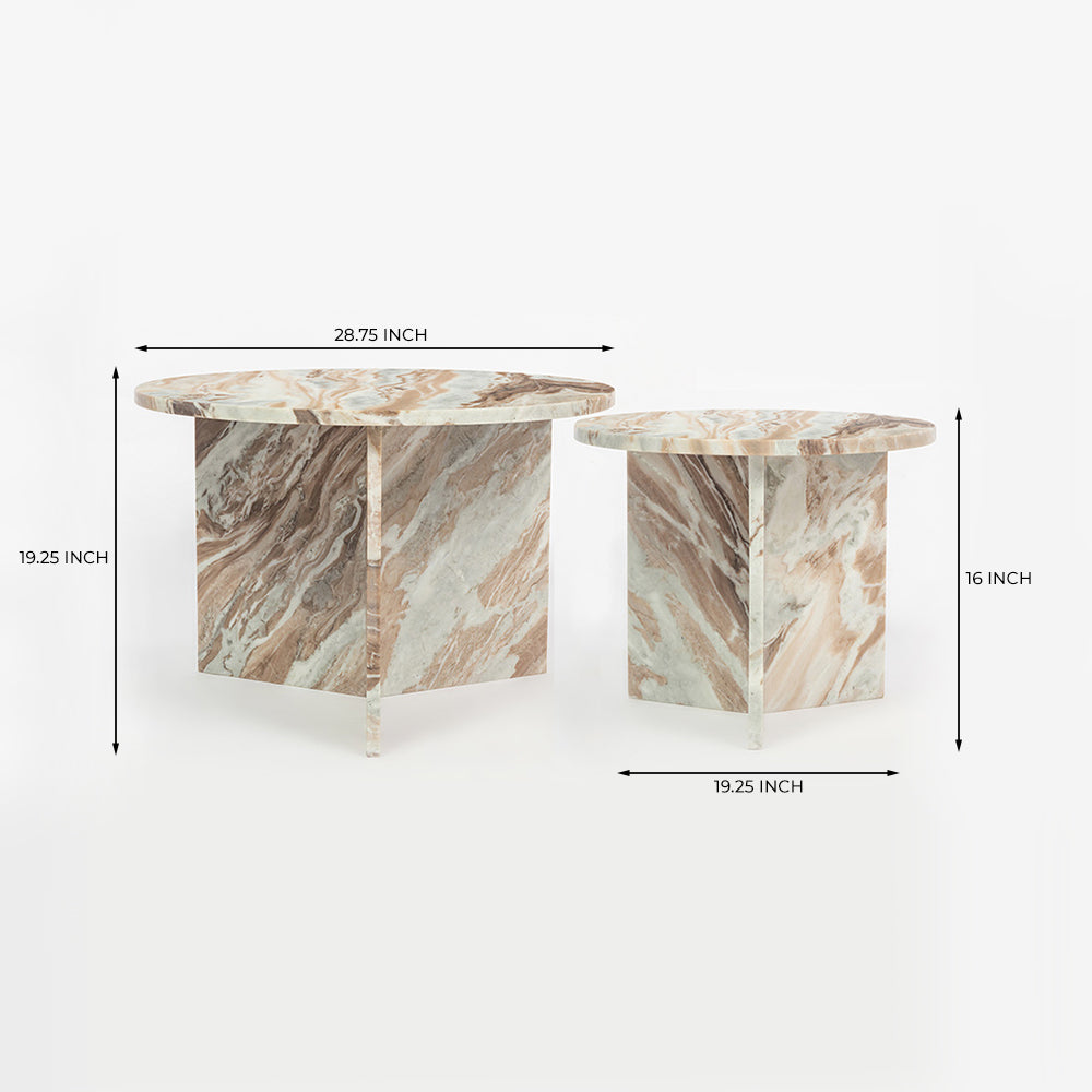 Marble Drift Coffee Table Set of 2 - All Big Small
