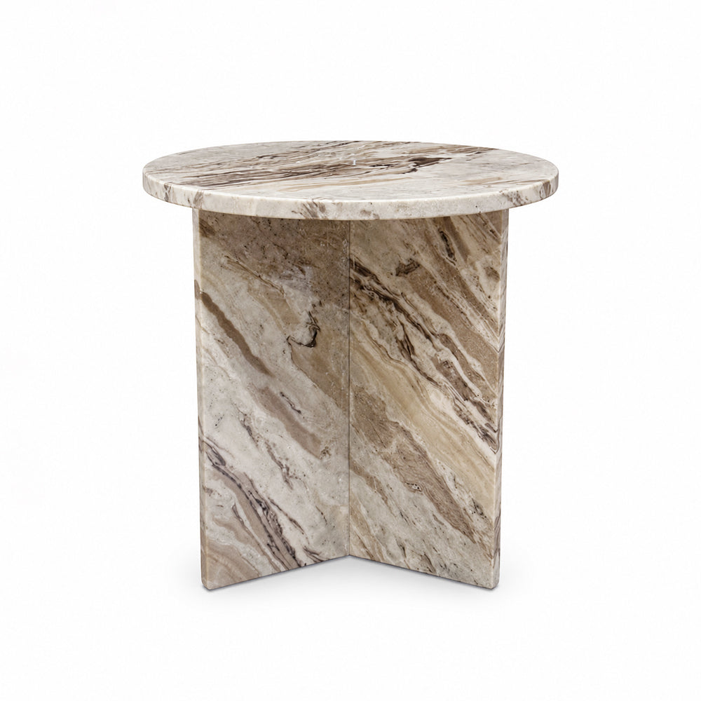 Marble Drift Butterscotch Round Coffee Table - Small