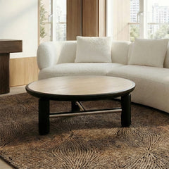 Ceramic Bette Coffee Table with Metal Base