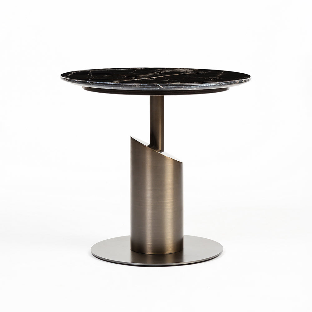 Marble Inkton Accent Table with Stainless Steel