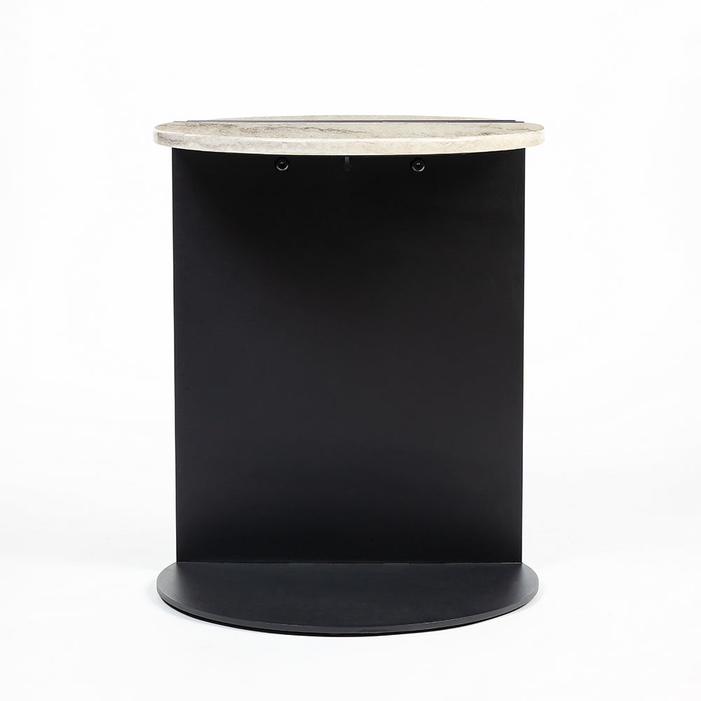 Marble Luther Accent Table with Carbon Steel