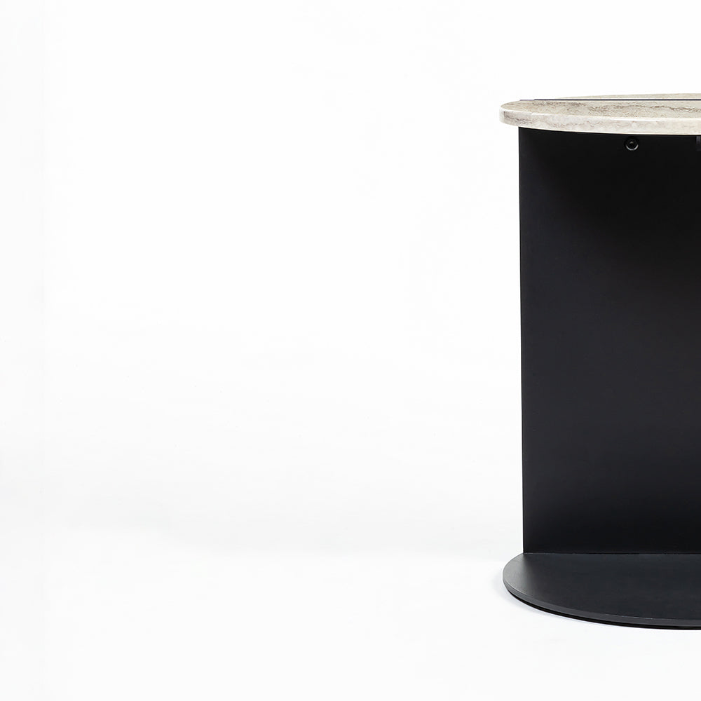 Marble Luther Accent Table with Carbon Steel