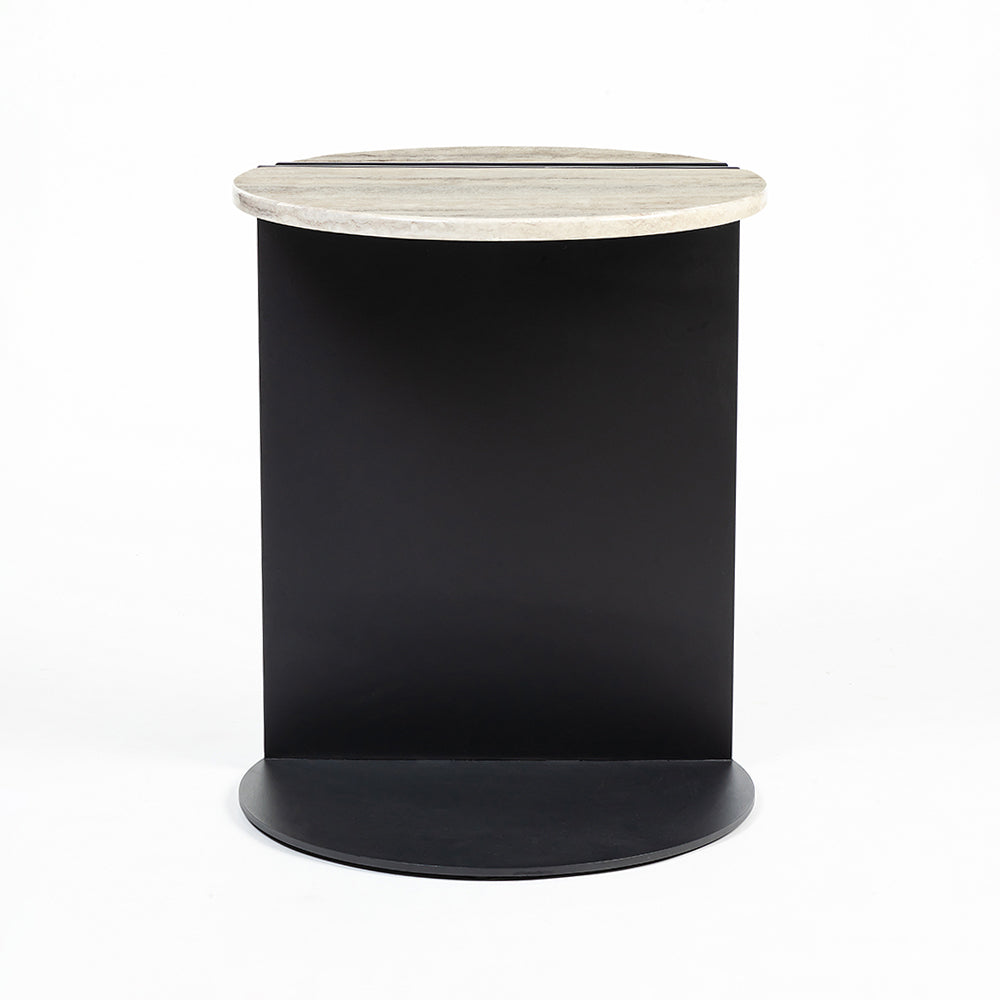 Marble Luther Accent Table with Carbon Steel