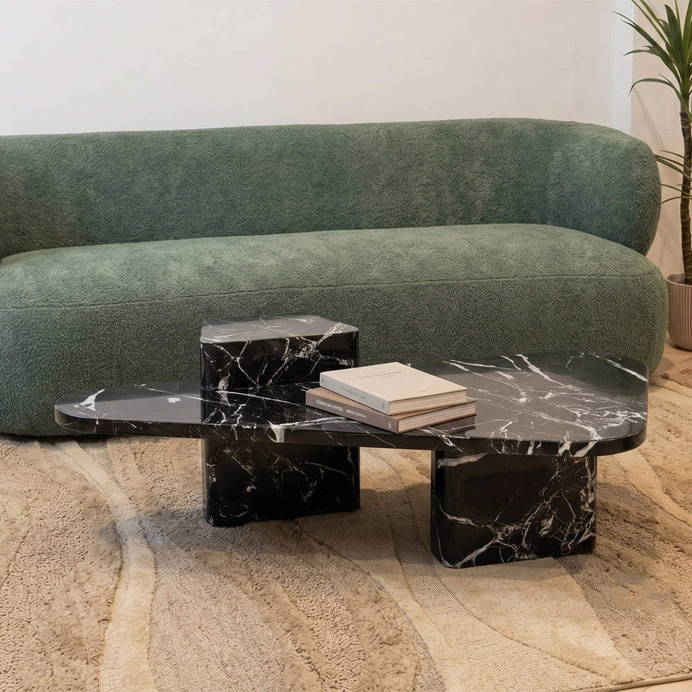 Marble Bronski Coffee Table with Metal Legs