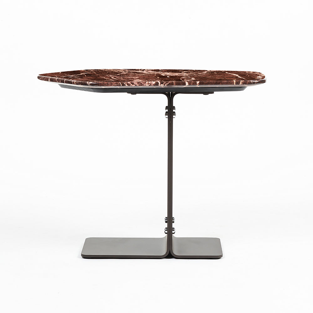Marble Isla Accent Table with Metal Base