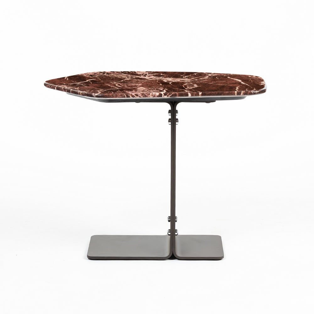 Marble Isla Accent Table with Metal Base