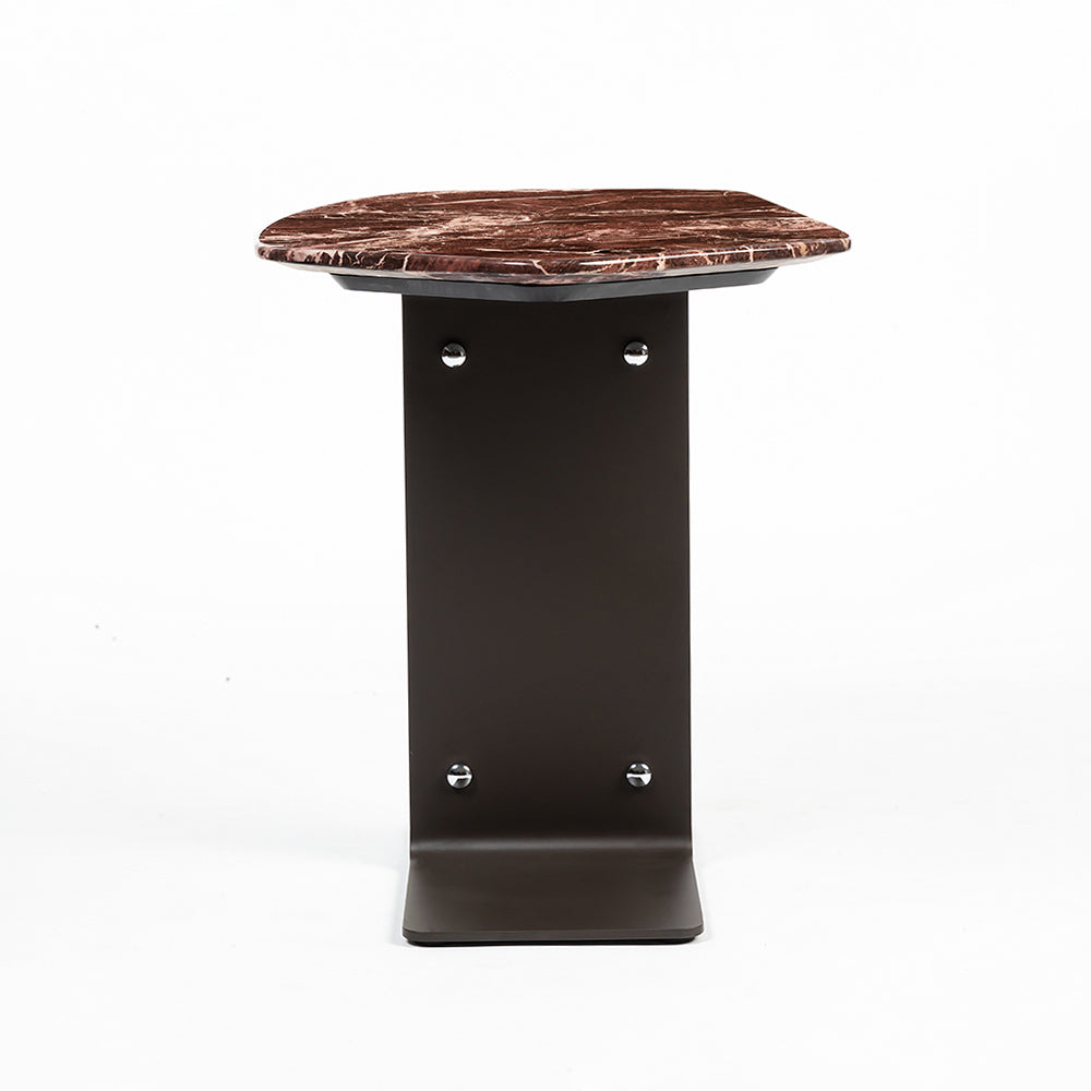 Marble Isla Accent Table with Metal Base